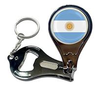 BadgeBeast.co.uk Argentina Flag - Key Ring Bottle Opener and Nail Clipper