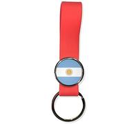BadgeBeast.co.uk Argentina Flag - Red Silicone Loop Key Ring