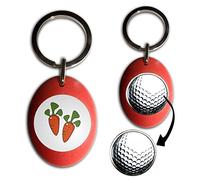 BadgeBeast.co.uk Carrots - Red Golf Ball Marker Key Ring