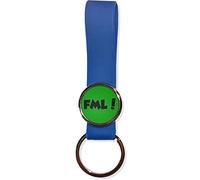 BadgeBeast.co.uk FML! Fuck My Life - Blue Silicone Loop Key Ring