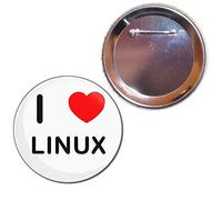 BadgeBeast.co.uk I Love Linux - 25mm Button Badge