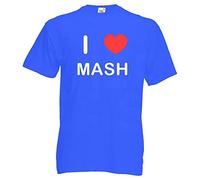 BadgeBeast.co.uk I Love Mash - Medium Blue T Shirt