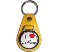 BadgeBeast.co.uk I Love My Allotment - Yellow Plastic Medallion Key Ring