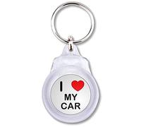 BadgeBeast.co.uk I Love My Car - Round Plastic Key Ring