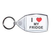BadgeBeast.co.uk I Love My Fridge - Small Plastic Key Ring