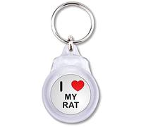 BadgeBeast.co.uk I Love My Rat - Round Plastic Key Ring