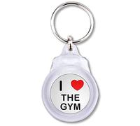 BadgeBeast.co.uk I love The Gym - Round Plastic Key Ring