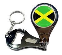 BadgeBeast.co.uk Jamaica Flag - Key Ring Bottle Opener and Nail Clipper