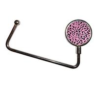 BadgeBeast.co.uk Pink Leopard Print - Handbag Table Hook Hanger