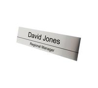 Badgemaster Custom Personalised Engraved Acrylic Bespoke Modern Central Line Home Office Wall/Desk Plaque Insert Gold/Silver Plate Manager Assistant Executive