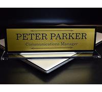 Badgemaster Custom Personalised Engraved Free Standing Acrylic Office Home Desk Name Plaque