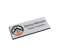 Badgemaster Housing/Construction Name Badge White Black 76 x 32mm