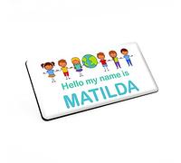 Badgemaster Personalised School Nursery Day Care Children Planet Staff Name Badge 76 x 38mm