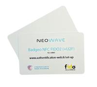 Badgeo NFC FIDO2 (+U2F) + DESFire EV2 8K, Contactless Passwordless and Multi-Factor Authentication Smart Card Made in France for NFC Terminals (Smartphone, Tablet, PC, Reader, etc.)