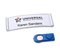 Pack of 20 - Polar® 20 "Metal" Magnetic Name Tags, Including Printing Sheets