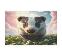 Badger 1000 Piece Complete DIY Jigsaw Puzzle Paisaje Edificio Collectors Mind Relaxation Educational Decorative Puzzle Gifts for Adults Sturdy Thick Cardboard 1000 PCS