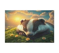 Badger 1000 Piece Count Premium Jigsaw Puzzle Paisaje Edificio For Adults Teens 14+ Concentration Training Indoor Game Family Game Night Sturdy Paperboard 1000 PCS