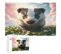 Badger 1000 Piece Jigsaw Puzzles Adults Children Paisaje Edificio Jigsaws After-Gym Relaxation Brainteaser Puzzle Fitness Lovers Stress Buster 1000 PCS