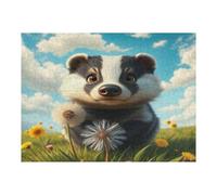 Badger 500 Piece Complete Jigsaw Puzzle Set Paisaje Edificio Teens Beginners Mind Relaxation Puzzle Fans Group Play Anniversary Fathers Gift Thick Cardboard 500 PCS