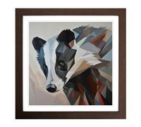 Badger Abstract No.1 Framed Print | 18x18 Inch Walnut Framed Wall Art | Ready to Hang | Abstract Fantasy Picture | Living Room Bedroom Lounge Office