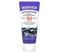 Badger, Adventure, Mineral Sunscreen Cream, SPF 50, Unscented, 2.9 fl oz (87 ml)