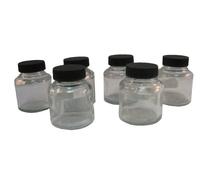 Badger Air-Brush Co. 50-0053B 2-Ounce Jar and Cover, Box of 6,Black
