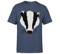 Badger Animal Face ANI Mates Mens Funny Novelty Gift T-Shirt #Or#P1#A Navy Blue XXL