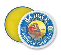 Badger Aromatic Chest Rub | Organic Steam Inhalant With Eucalyptus, Rosemary & Lavender Essential Oils | Eases Chest Congestion, Sinuses & Promotes Clear Breathing, Cruelty Free (21g)