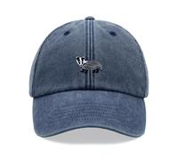 Badger Baseball Cap Vintage Washed Unisex Dad Hat Adjustable Blue Denim