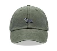Badger Baseball Cap Vintage Washed Unisex Dad Hat Adjustable Olive