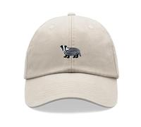 Badger Baseball Cap Vintage Washed Unisex Dad Hat Adjustable Stone
