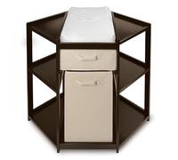 Badger Basket Baby Changing Table with Hamper and Basket, Espresso