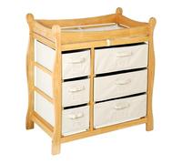 Badger Basket Baby Changing Table with Six Baskets, Natural