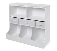 Badger Basket Combo Bin Storage Unit with Three Baskets, White