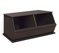 Badger Basket Two Bin Storage Cubby, Espresso