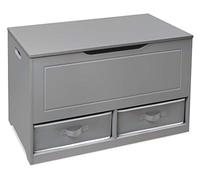 Badger Basket Up and Down Toy and Storage Box with 2 Basket Drawers, Gray/White