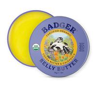 Badger Belly Butter| Organic Stretch Mark Cream for Pregnant Belly | Rich Hypoallergenic Moisturizing Body Butter with Cocoa Butter & Coconut Oil | Deep Hydration for Dry Tight Pregnancy Skin (50 g)