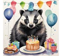 Badger Birthday Card - Happy Birthday