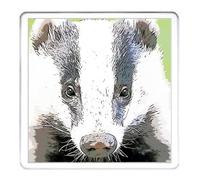 Badger Coaster Animals of the World Range. Matching Badger Ceramic Mug Available. Acrylic coaster 10cm x 10cm. Badger Gift Coaster