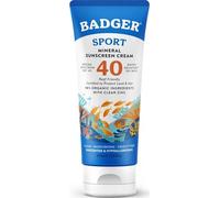 Badger Company, Clear Zinc Sunscreen Cream, SPF40, Unscented, 87ml