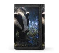 Badger Flowers Bluebells Men Trifold Wallets with Card Holders Keychain Slim Purse Money Clip for Women