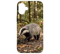Badger Forest Wildlife Woodland Path Animal Scene Design Case for iPhone 16 Plus