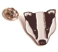 Badger Head Metal Enamel Pin Badge Lapel Brooch Wildlife Countryside