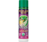 Badger HIGHLAND MINT Classic Lip Balm USDA Organic With Beeswax & Aloe 4.2g