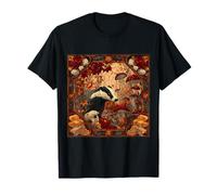 Badger in a Mushroom, Fairy, Magic Forest, Autumn, Halloween T-Shirt