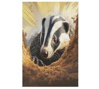 Badger Jigsaw Wooden Puzzles for Adults 1000 Piece Jigsaw Puzzle Challenging Game Toys Birthday Gift for Adults Kids Boys Girls （78×53cm）