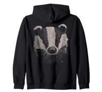 Badger Lover Gift Animals Wildlife Wild Badger Zip Hoodie