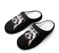 Badger Men's Slippers Memory Foam Cotton Indoor House Shoes Lightweight Washable Slipper 11-12（44-45）