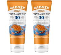 Badger Mineral Sunscreen For Kids | SPF 30 Zinc Sun Cream | Organic & Gluten Free | Protects From UV Rays (87ml) (Pack of 2)