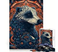 Badger Mystical for Adults 1000 Piece Puzzle Mental Skill Gentle Engagement Solid Fit Chic Xmas Gift (38x26cm)